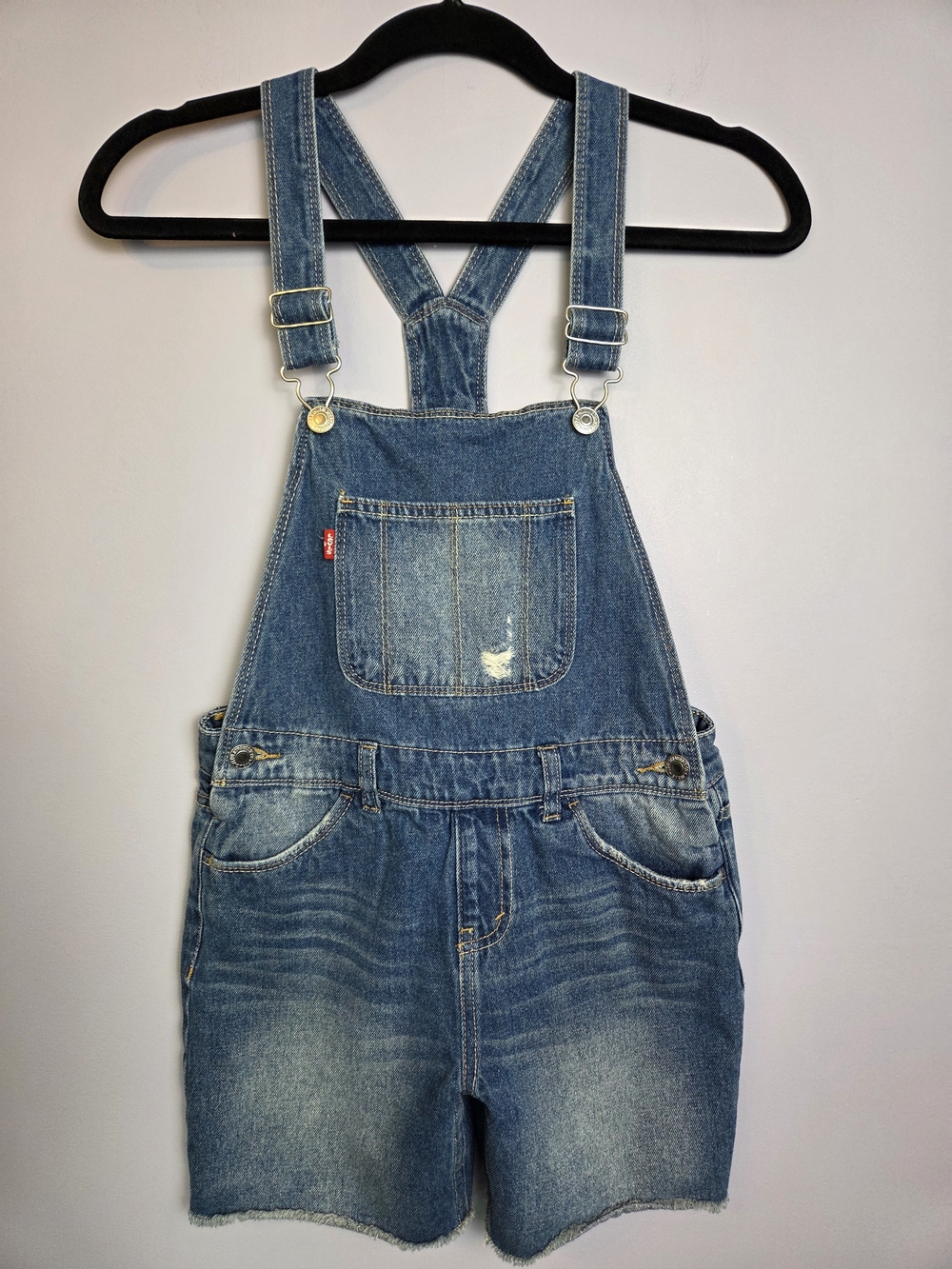 Levi's Denim Shortall Girls 10 Regular Blue Classic Durable